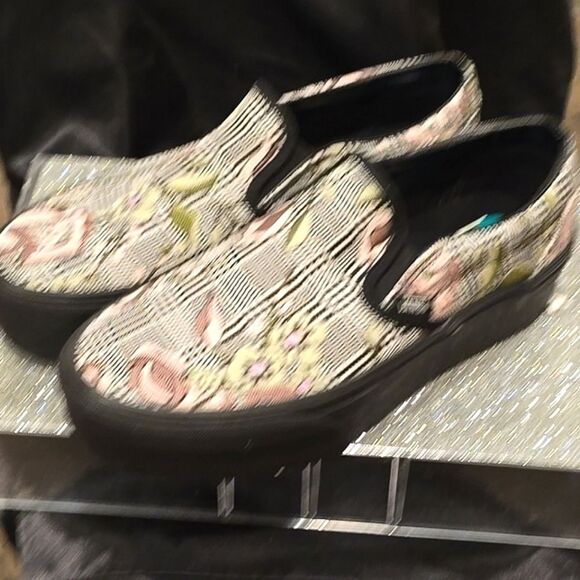 Vans Classic Slip-On Stackform Shoe- Tapestry Floral Black - Picture 10 of 12